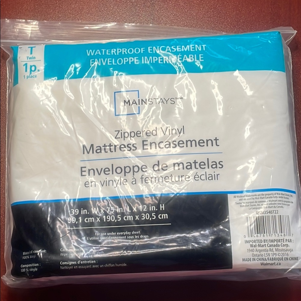 🥰✨5 for $20✨ Mainstays Zippered Vinyl Mattress Encasement
